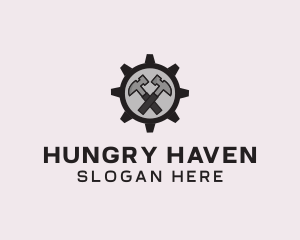 Hammer Cog Tool logo design