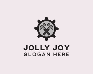 Hammer Cog Tool logo design