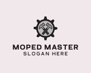 Hammer Cog Tool logo design