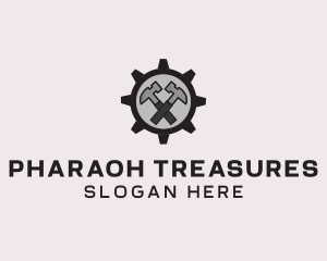 Hammer Cog Tool logo design