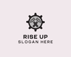 Hammer Cog Tool logo design