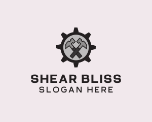 Hammer Cog Tool logo design