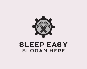 Hammer Cog Tool logo design