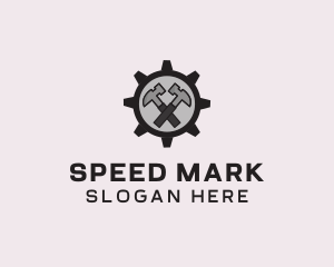 Hammer Cog Tool logo design