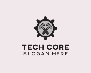 Hammer Cog Tool logo design