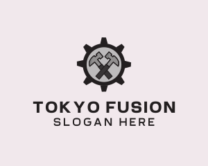 Hammer Cog Tool logo design