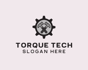 Hammer Cog Tool logo design