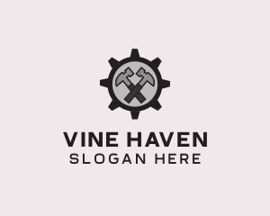 Hammer Cog Tool logo design