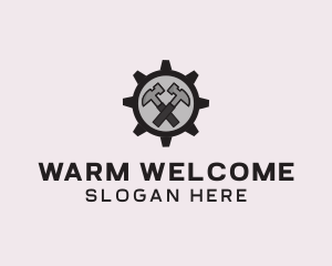 Hammer Cog Tool logo design