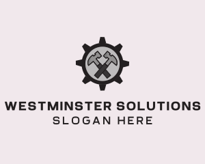 Hammer Cog Tool logo design