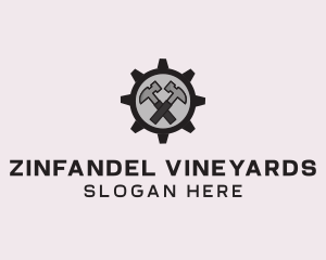 Hammer Cog Tool logo design