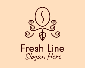 Coffee Farm Line Art logo design