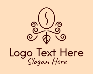 Coffee Bean - Coffee Farm Line Art logo design