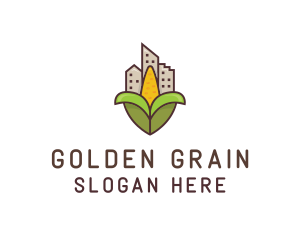 Grain - Rural Corn Building logo design