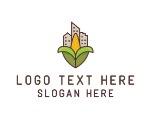 Flour - Corn Building City logo design