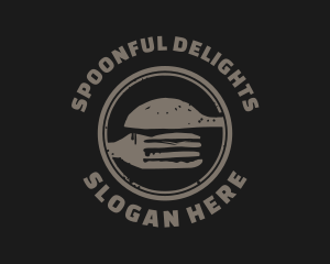 Spoon - Burger Spoon Fork logo design