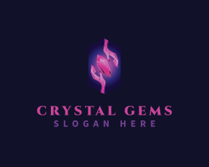 Mystic Crystal Hand  logo design