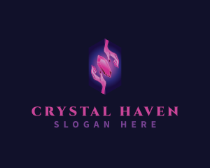 Mystic Crystal Hand  logo design