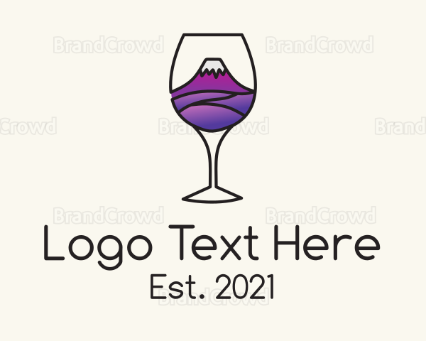 Mountain Wine Glass Logo