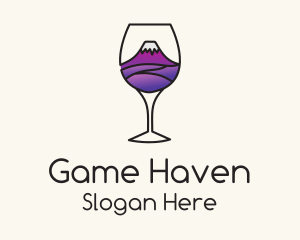 Mountain Wine Glass Logo