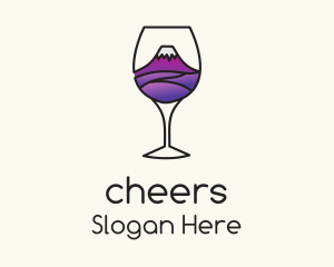 Mountain Wine Glass Logo