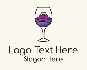 Mountain Wine Glass Logo