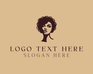 Curly - Curly Hair Woman logo design