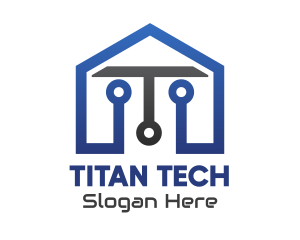 Tech Circuit House logo design