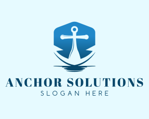 Blue Anchor Navy logo design