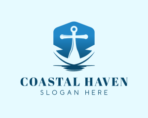 Bay - Blue Anchor Navy logo design