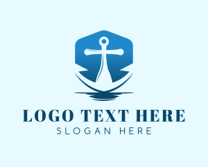 Voyage - Blue Anchor Navy logo design