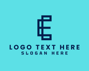 Online - Digital Real Estate Letter E logo design