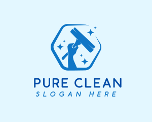 Squeegee Cleaning Tool logo design