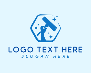 Cleaner - Squeegee Cleaning Tool logo design