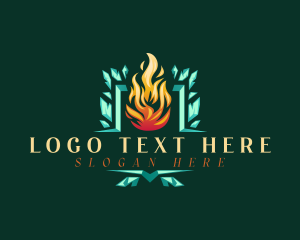 Heat - Fire Ice Element logo design