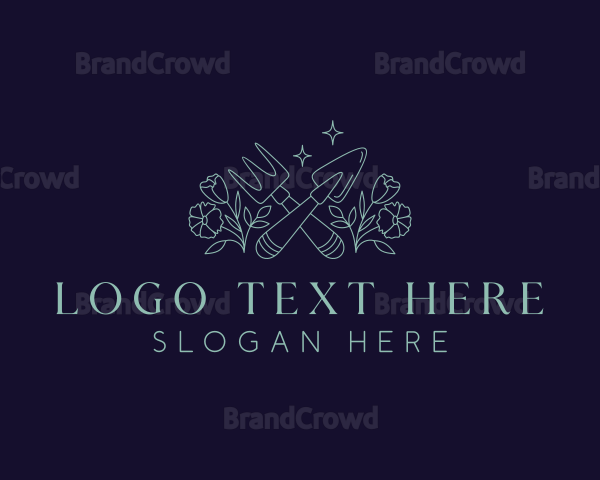 Flower Garden Plant Logo