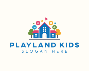 School Math Daycare logo design