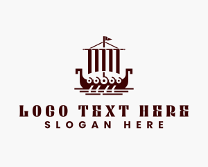 Professional - Viking Ship Sailing logo design