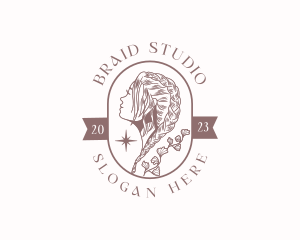 Braid - Woman Braid Hairstyle logo design