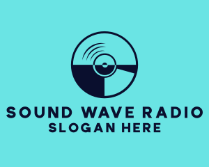 Radio Station - Vinyl Record Disc logo design