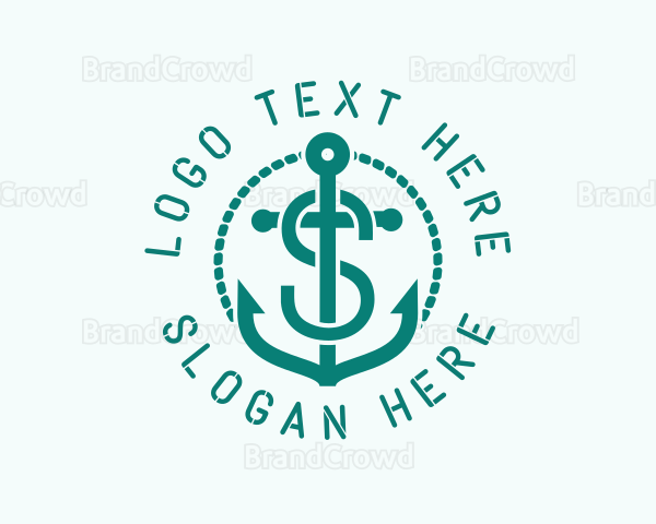 Ship Anchor Letter S Logo