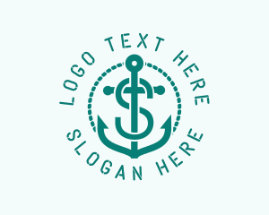 Nautical - Ship Anchor Letter S logo design