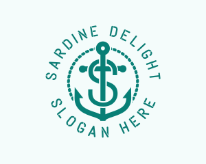 Ship Anchor Letter S logo design