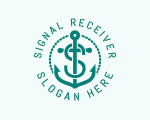 Ship Anchor Letter S logo design