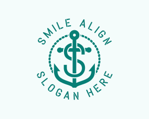 Ship Anchor Letter S logo design