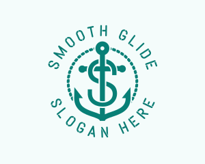 Ship Anchor Letter S logo design