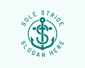 Ship Anchor Letter S logo design