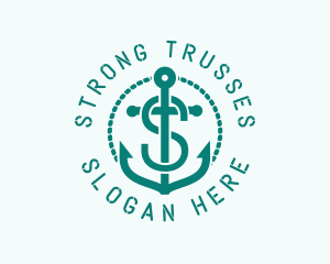 Ship Anchor Letter S logo design