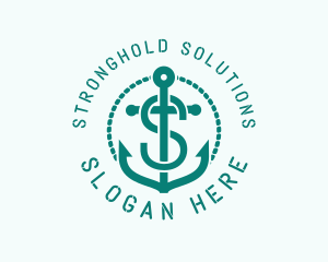 Ship Anchor Letter S logo design