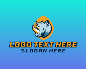 League - Rhino Game Clan logo design